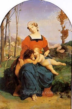  Infant Oil Painting - The Virgin the Infant Jesus and St John Jean Leon Gerome religious Christian